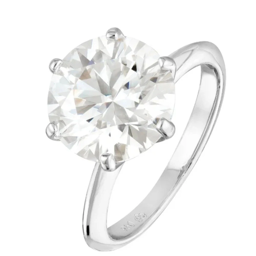 Anel solitário Moissanite 8mm 925, foto 1