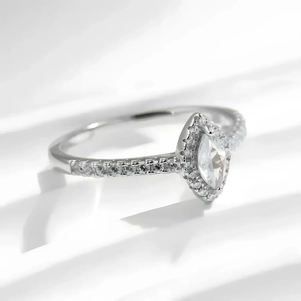 Anel marquise Moissanite 4x8mm 0.5ct, foto 1