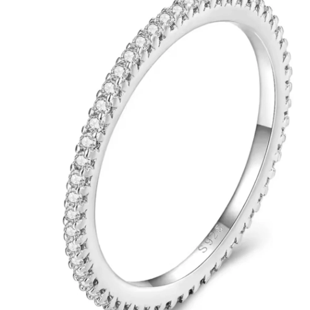 Anel aparador Moissanite 1mm 0.005ct, foto 1