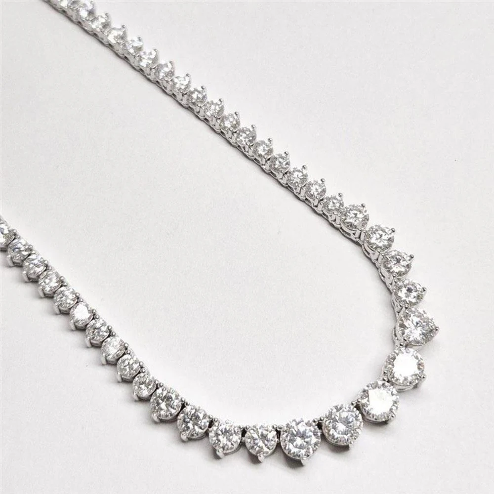 Colar riviera degradê Moissanite 5mm 0.5ct 42cm, foto 1