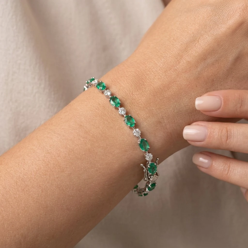 Pulseira riviera fio faca turmalina 17cm, foto 1