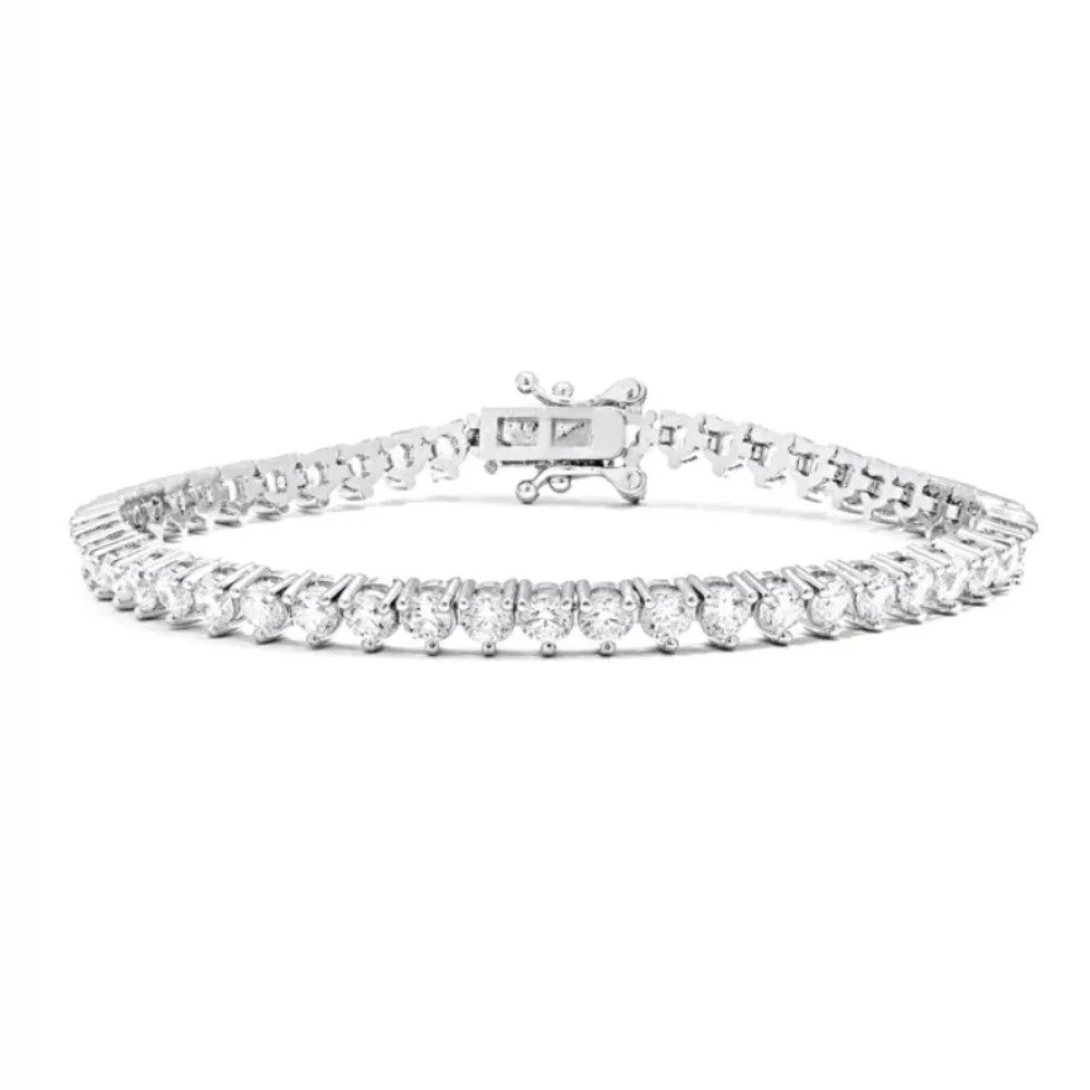 Pulseira riviera 3 pontas 3mm - zircônia, foto 1