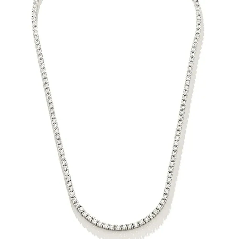 Colar ródio riviera 4 garras zircônia 3mm, foto 1
