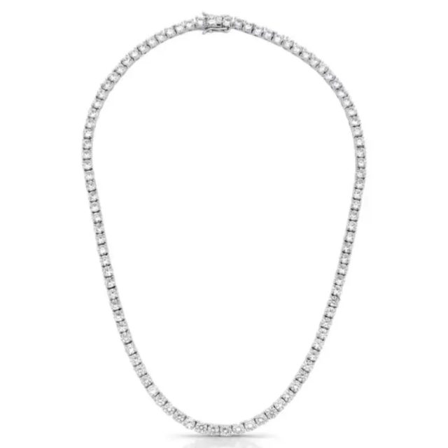Colar riviera Moissanite 4 garras 4mm