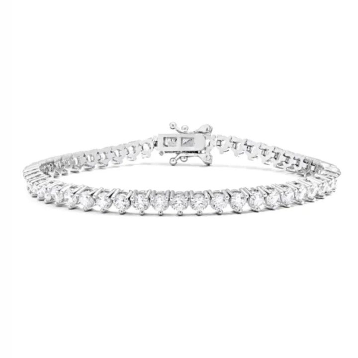 Pulseira riviera 3 pontas 3mm - zircônia, Pulseira Ora Joias